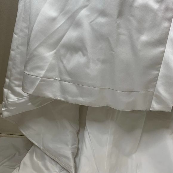 Wedding A Line Beaded Gown Long Train Dress White - Picture 5 of 14